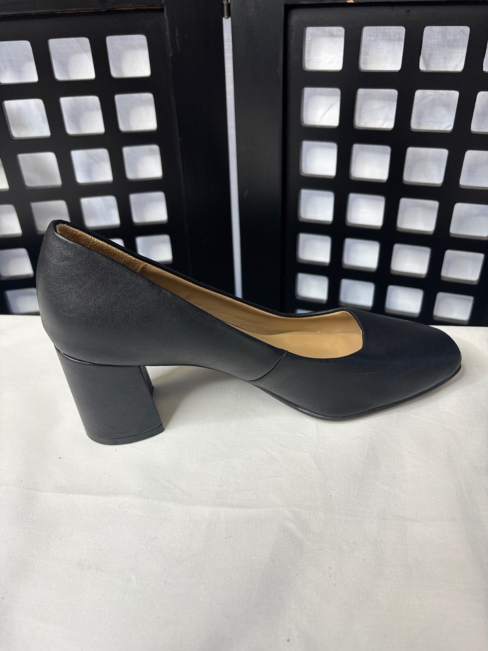 🖤 Naturalizer Block Heel Pumps Women's 9 Black Square Toe Comfort Dress 🖤 - Picture 6 of 9